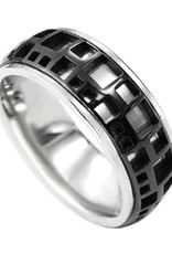 Men's Stainless Steel Cutout Band Ring