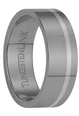 Men's 8mm Tungsten Flat Band Ring