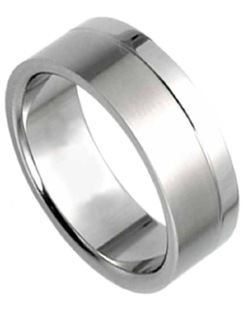 Flat Brushed Titanium Band