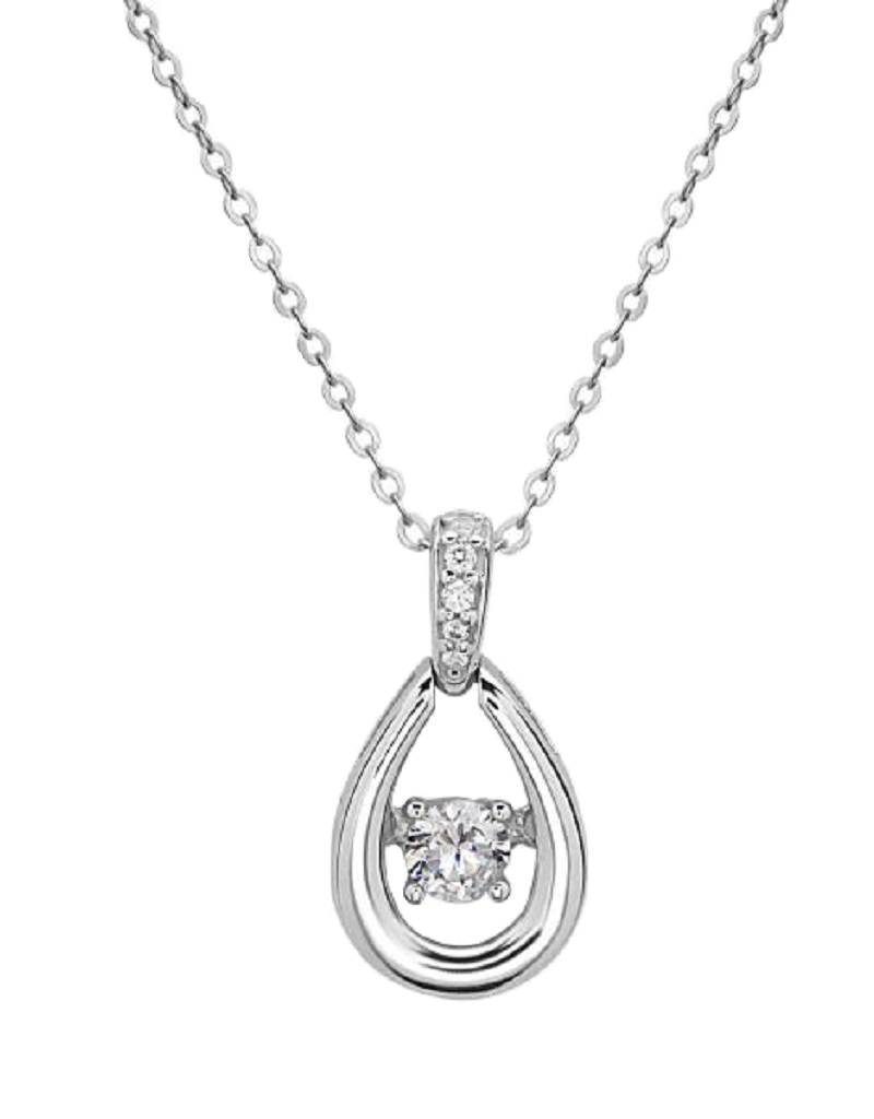 Teardrop Dancing CZ Necklace