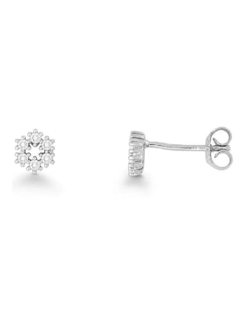 Snowflake CZ Stud Earrings 6mm