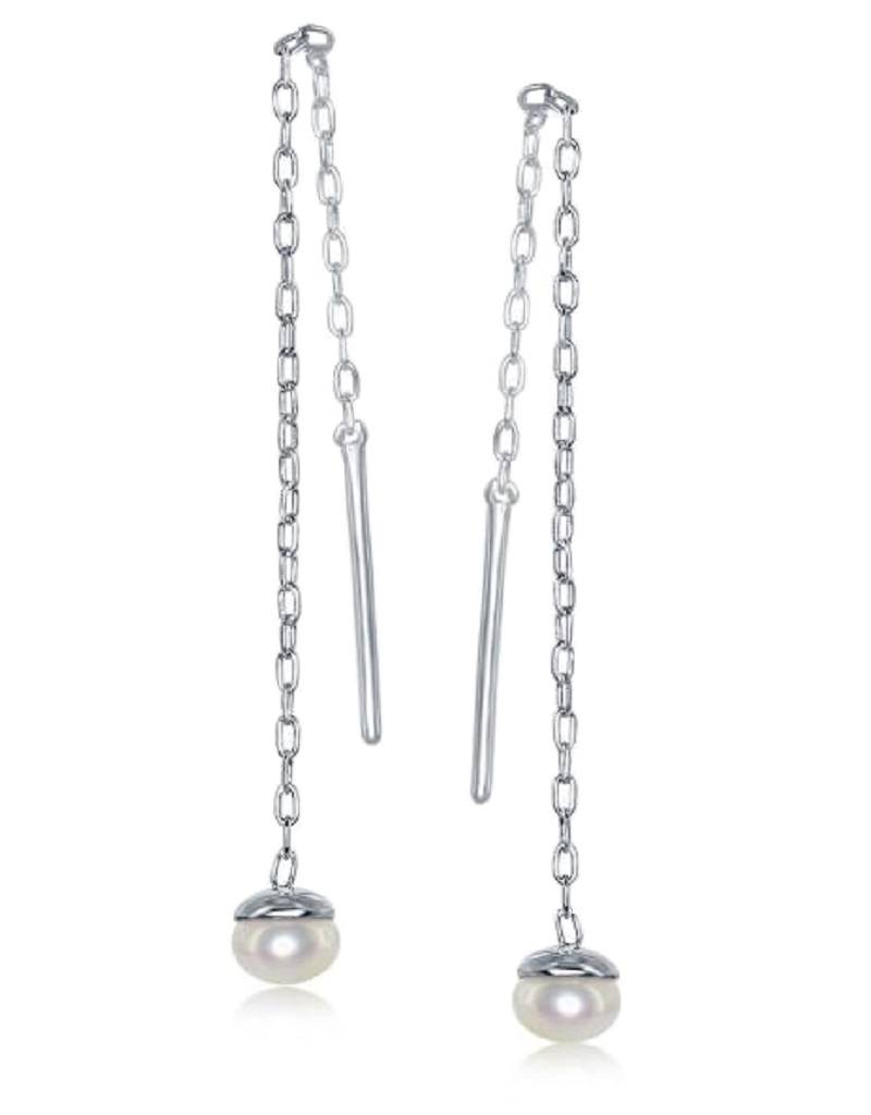 4.5mm Pearl Threader Earrings