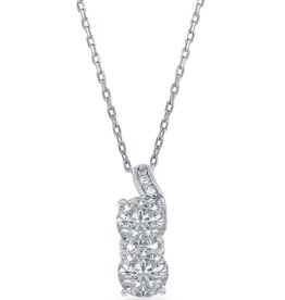 Double Round CZ Necklace