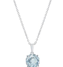 10mm Round Blue Topaz Necklace