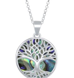 Tree of Life Abalone Necklace 18"
