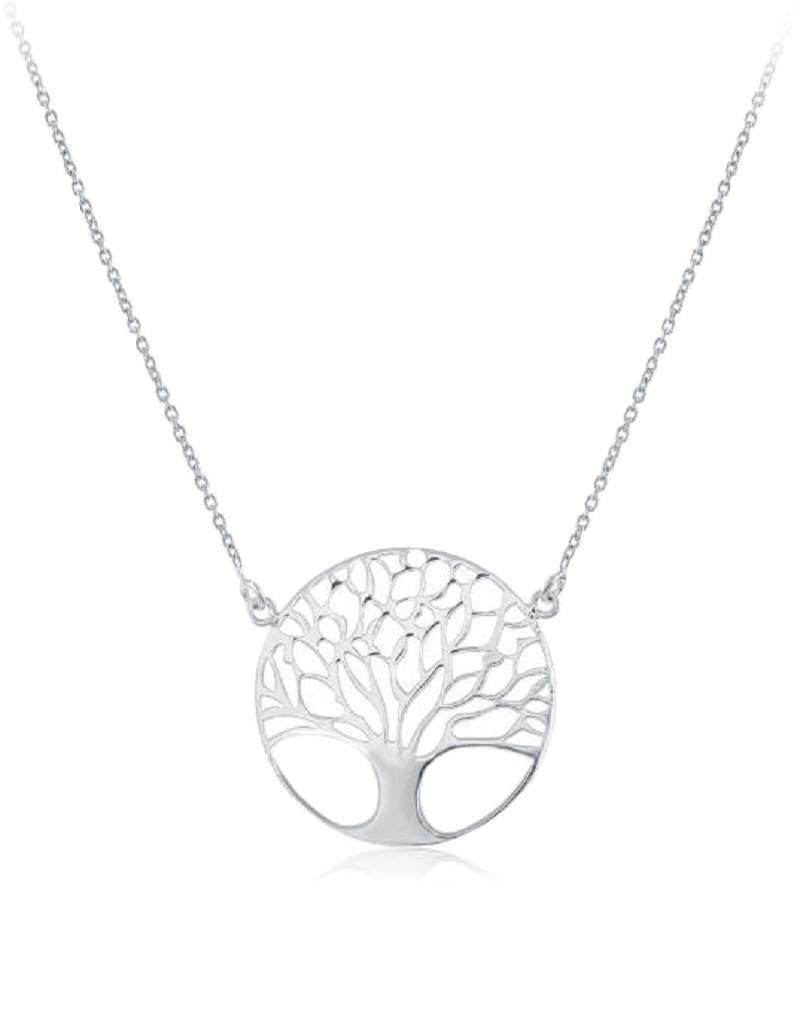 Sterling Silver Tree of Life Necklace 16"+2" Extender