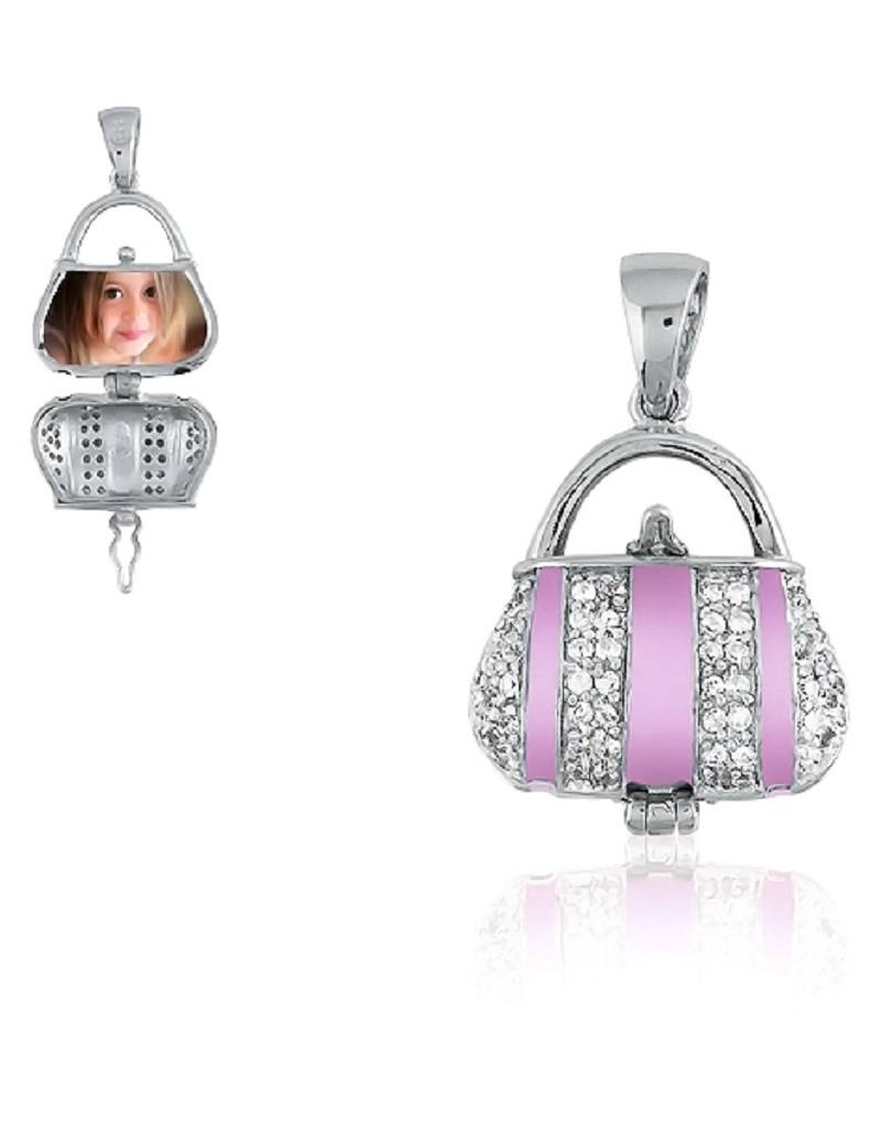 Pink CZ Purse Locket