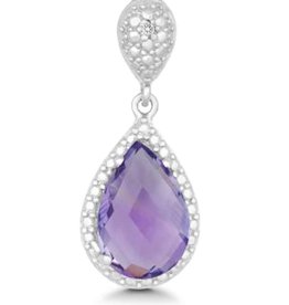 Amethyst & Diamond Necklace