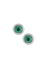 Sterling Silver "May" Crystal Stud Earrings 3mm