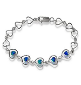 Heart Opal Bracelet 7.25"