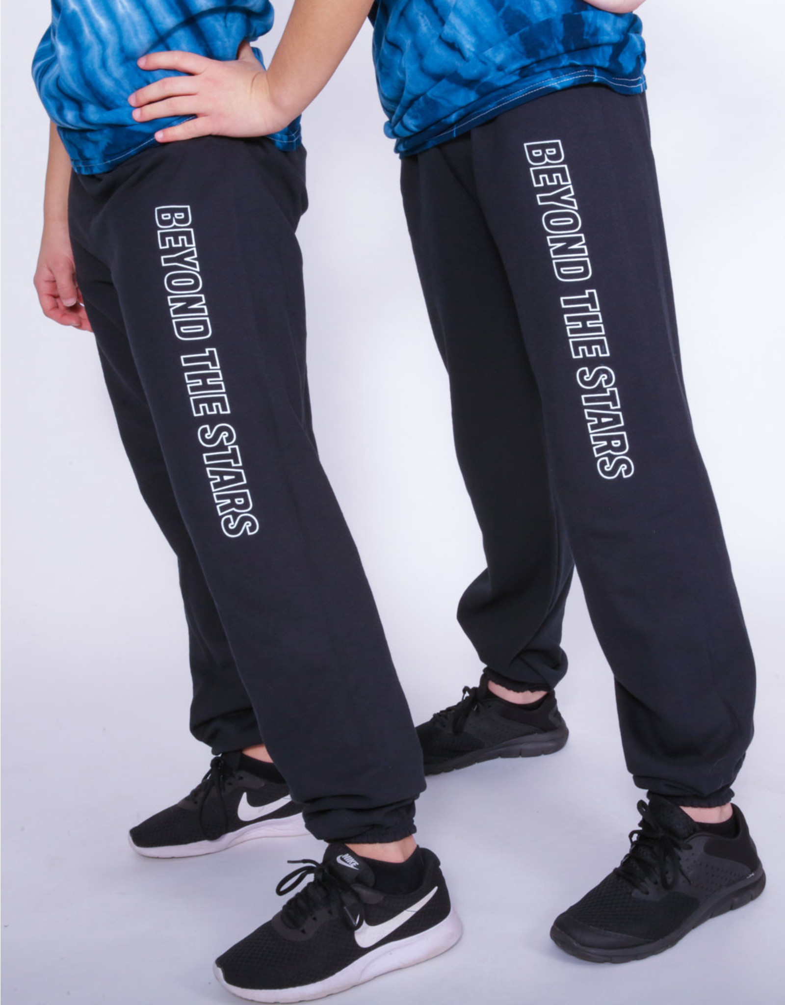 black sweatpants with stars