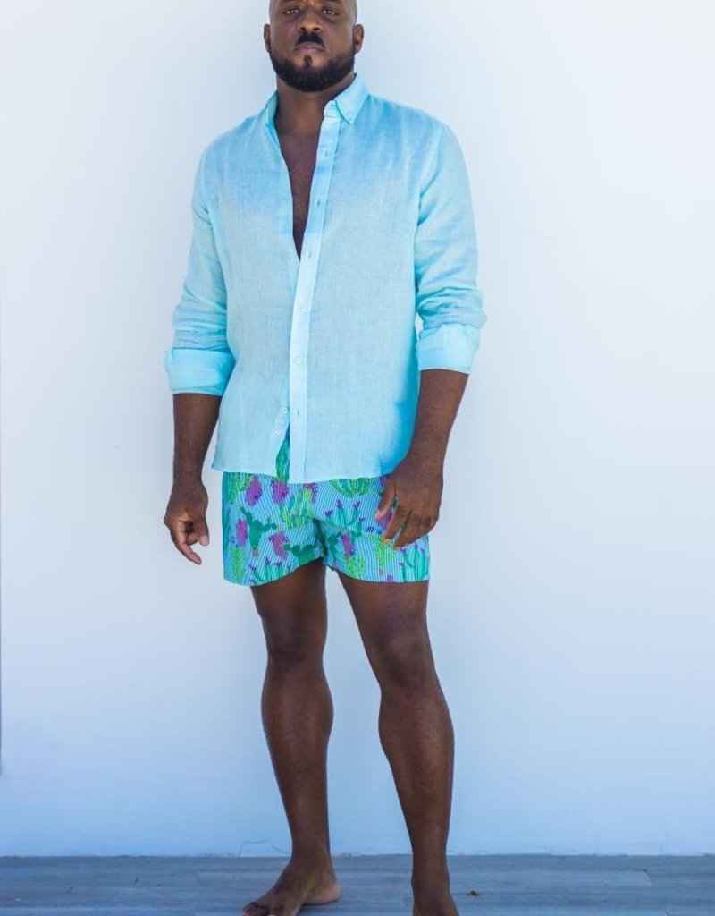 mens swim shorts and shirt