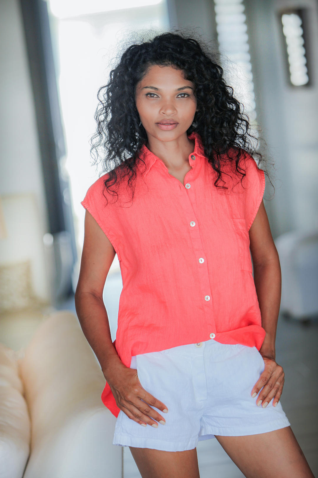 Red cotton shorts womens deals