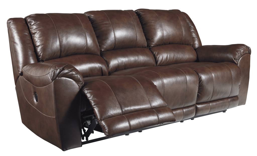 Signature Design Reclining POWER Sofa, Perisphone, Leather- Canyon Color 6070287