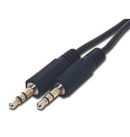 25ft Premium 3.5mm Stereo Male to 3.5mm Stereo Male 22AWG Cable (Gold Plated) - Black