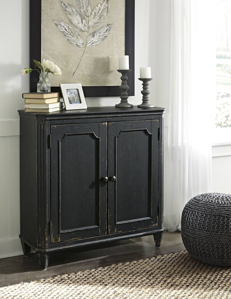 Signature Design Mirimyn Door Accent Cabinet Antique Black T505 840