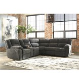 Signature Design Timpson, 2 Piece Sectional, LAF Double Reclining Loveseat w/Console, RAF Reclining Loveseat, Slate 61901 05, 49