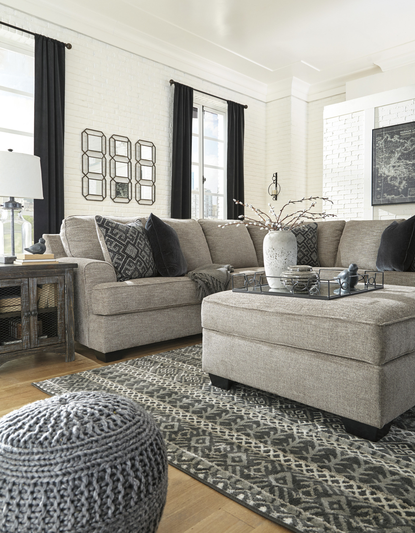 two piece sectional sofa on 2 Piece Sectional Bovarian Stone 56103 48 56 Hvl Electronics Furniture