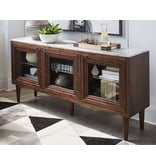 Signature Design Graybourne- Accent Cabinet- Brown w/ Faux Marble Top A4000244