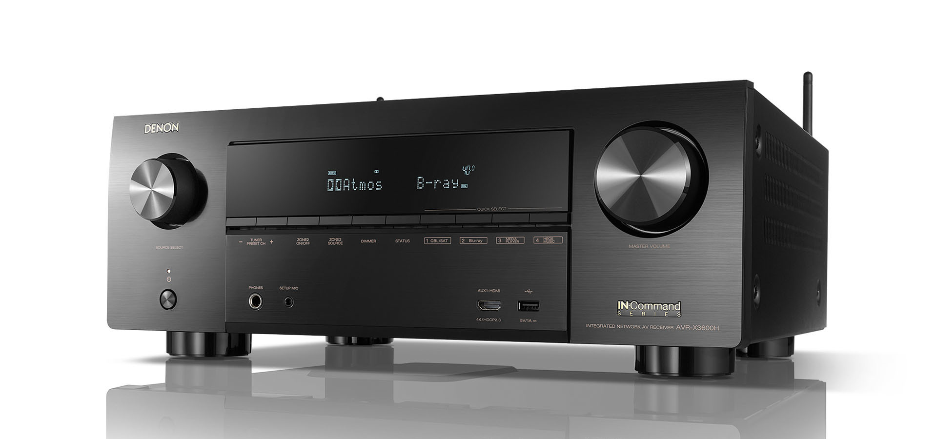Denon Denon Avr X3600h 9 2ch 4k Av Receiver With 3d Audio And Heos Hvl Electronics Furniture