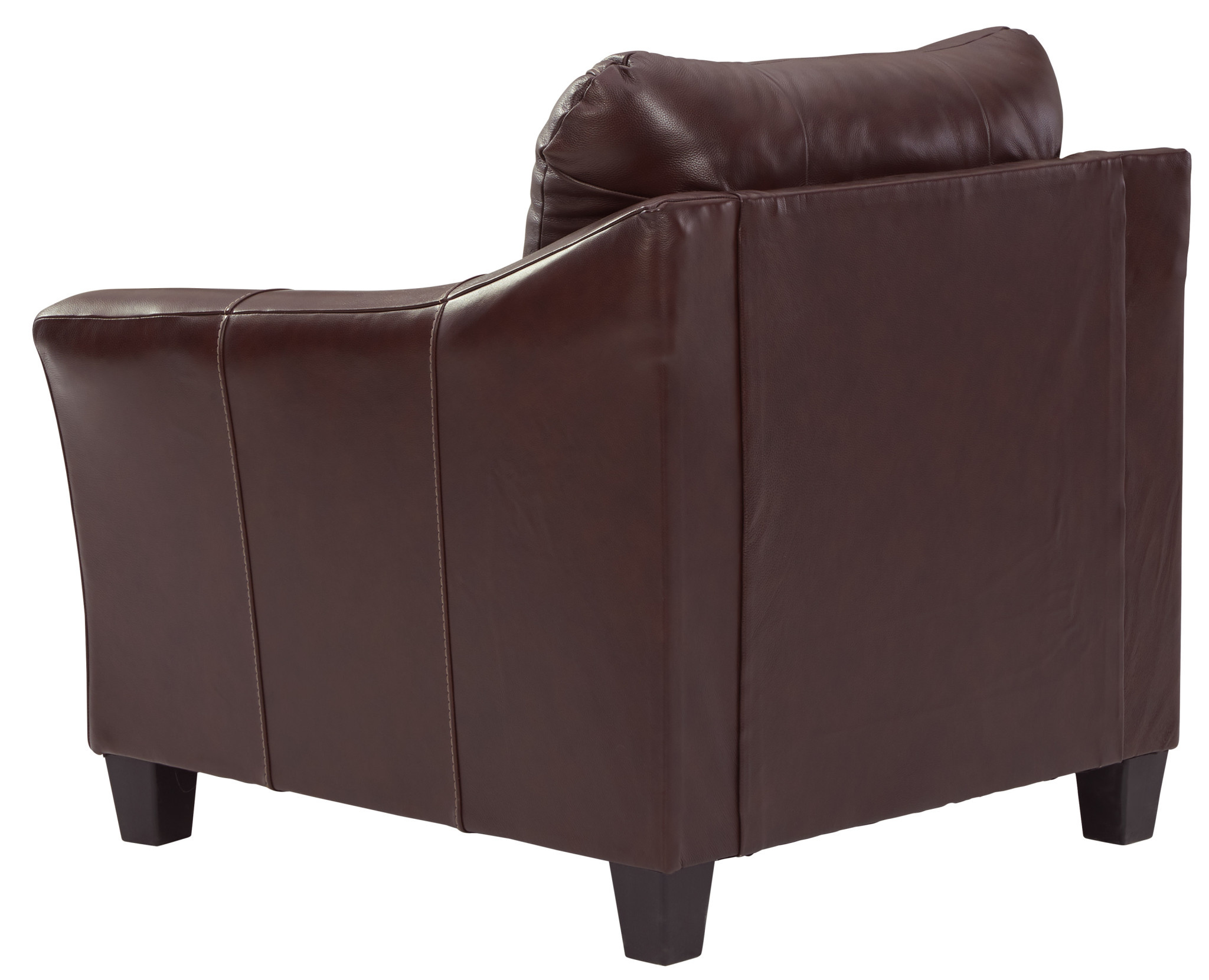 Signature Design Leather Chair- "Fortney"- Mahogany Color- Leather 9240620