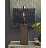 Signature Design L235654- Table Lamp- "Briek" Brown, Casual