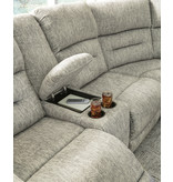 Signature Design "Family Den" 3 Piece Sectional Power Reclining w/ Adjustable Headrest and Console- 518 01/75/77