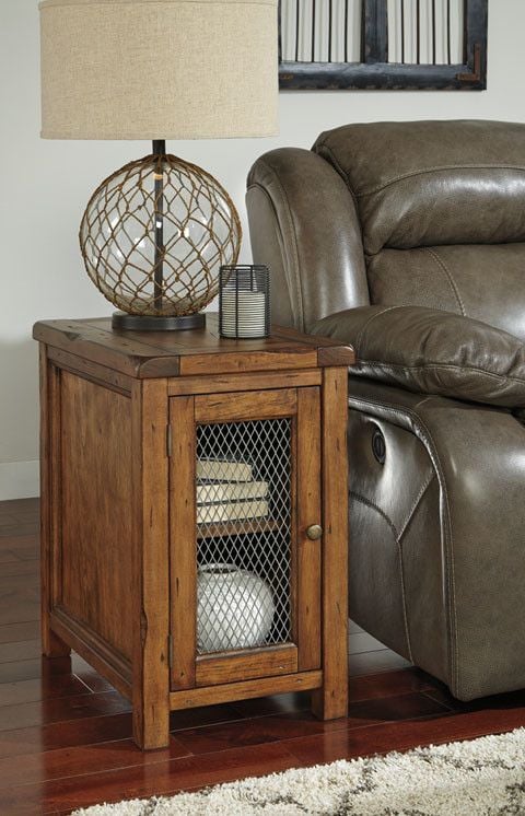 Signature Design Tamonie Chair Side End Table - Medium Brown T830-7