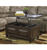 Signature Design Hindell Park Lift Top Cocktail Table - Rustic Brown T695-9
