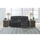 Signature Design "Draycoll" Double Reclining  Loveseat- Slate Color- 7650494