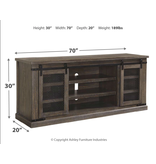Signature Design "Danell Ridge" Extra Large TV Stand- Brown- W556-68