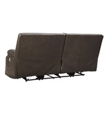 Signature Design "Ricmen" Two Seat Power Reclining Sofa w/ Adjustable Headrest- Walnut U4370147