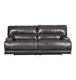 Signature Design "McCaskill" Power Reclining Leather Sofa- Gray- U6090047
