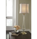 Signature Design Ardice Glass Table Lamp (1/CN) - Clear/Brass Finish
