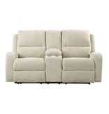 Signature Design Krismen, Power Reclining Loveseat with Console and Adjustable Power Headrest