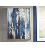 Signature Design Wall Art- A8000218 Dinorah, Teal Blue, Contemporary