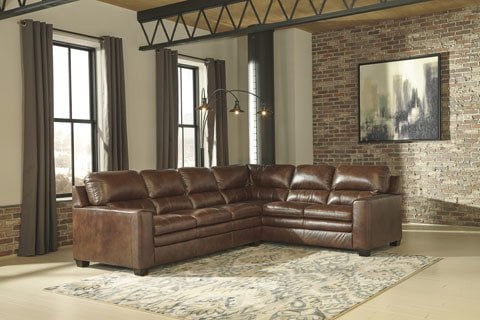 Signature Design Gleason, 2 piece Sectional with corner wedge, canyon color