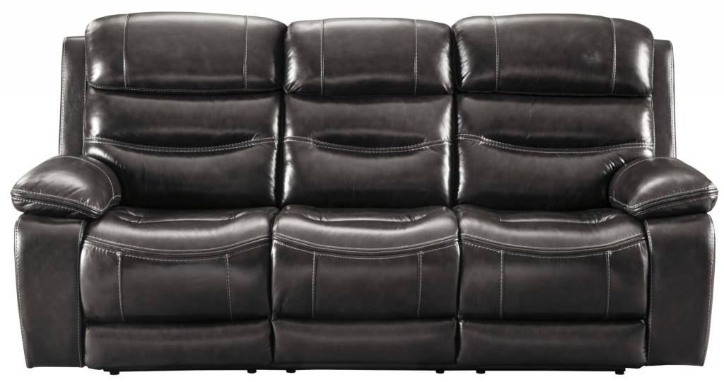 Signature Design Pillement, Power Reclining Sofa with Adjustable Headrest, Metal