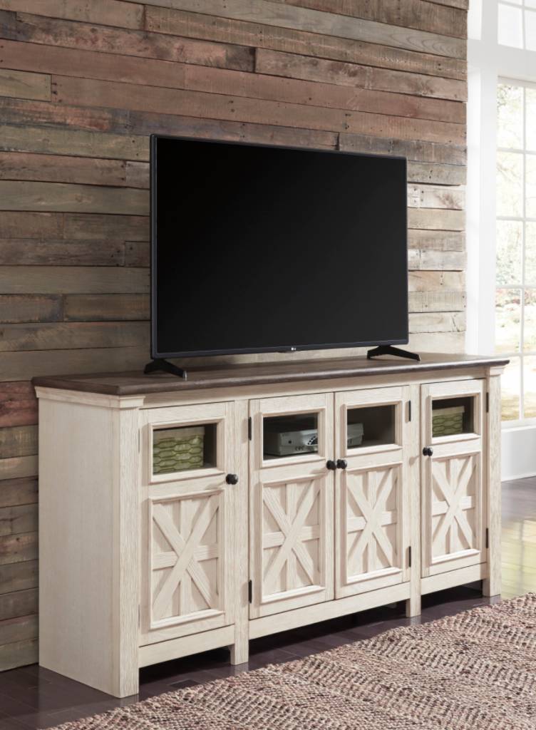Signature Design Bolanburg Extra Large Tv Stand Two Tone W647 60 Hvl Electronics Furniture Signature Design Bolanburg Extra Large, Extra Large Tv Console Table
