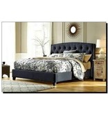 Signature Design Kasidon Dark Gray Queen Upholstered Bed- B600-554/596/557
