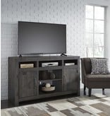 Signature Design Mayflyn- Large TV Stand w/Fireplace Option- Charcoal W729-68