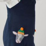 Joules Knitted Dungaree Set- Boys Navy Cow