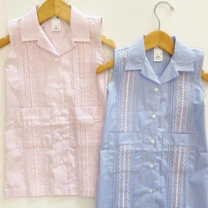 Six Honeybees Girls Guayabera Dress Pink Gingham W Light Pink Covey House Children S Clothier Six Honeybees Girls Guayabera Dress Pink Gingham W Light Pink Covey House Children S Clothier