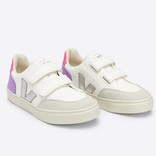 Veja Junior Sneaker Velcro Chrome White Multico Lavender