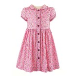 Rachel Riley Pink Floral Button Front Dress