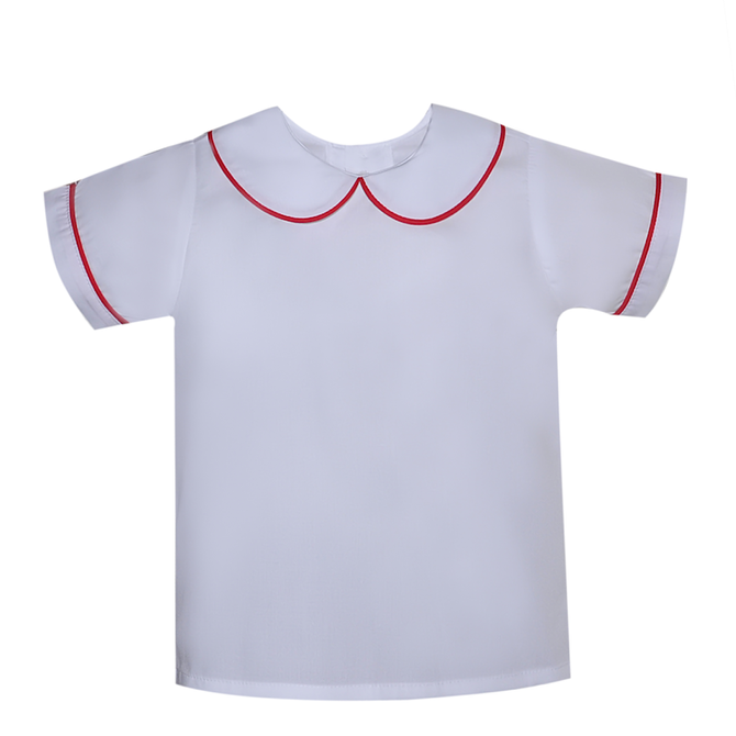 Remember Nguyen Red Piped Boy Knit Shirt