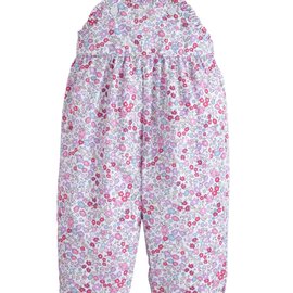 Little English Ruffled Overall - Royal Garden Floral