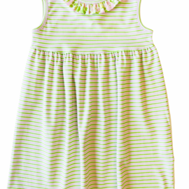 Peggy Green Cici Dress - Pink Sprout Stripe