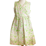 Peggy Green Sleeveless Ruffle Wrap Dress - Spring Libba Floral