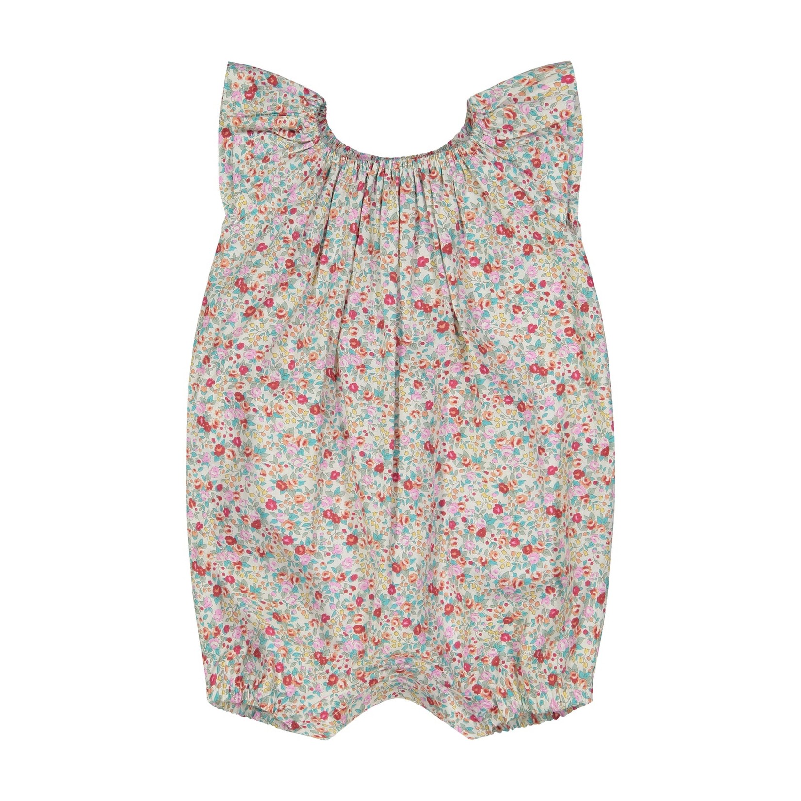 Busy Bees Busy Bees Amelia Romper- Mini Pink Floral